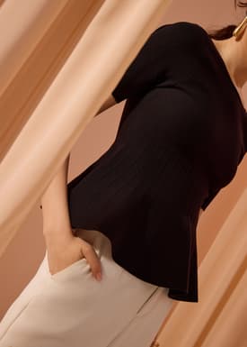 Mutya Knit Ballerina Peplum Top