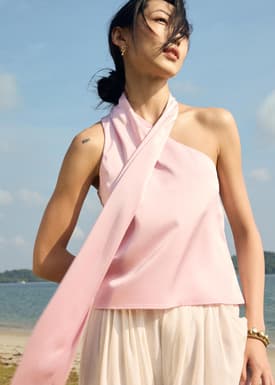 Kana Multi-way Front Sash Satin Top