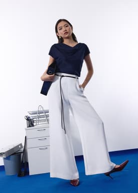 Leggy™ Jules Tailored Crepe Palazzo Pants