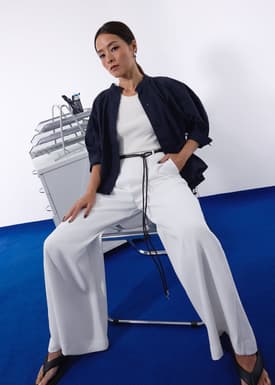 PETITE Leggy™ Jules Tailored Crepe Palazzo Pants