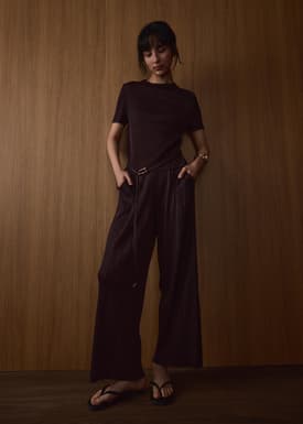 Leggy™ Liv Elastic Plisse Straight Leg Pants