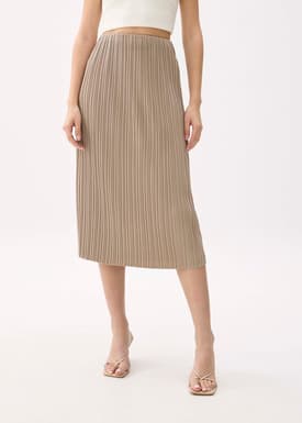 Gym Pleated Column Midi Skirt