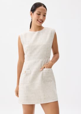 Aria Tweed A-line Mini Dress