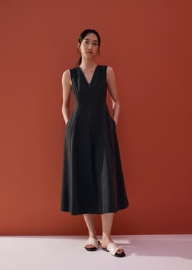 Nurin Panelled Fit & Flare Midaxi Dress