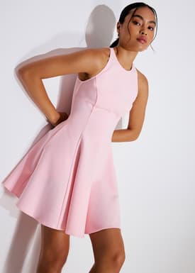 Nayana Round Neck Fit & Flare Mini Dress