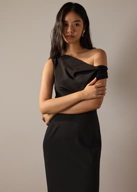 Elaine Multi-way Melange Column Midaxi Dress