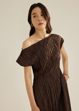 Cleo Multi-way Crinkled Pleats Dress