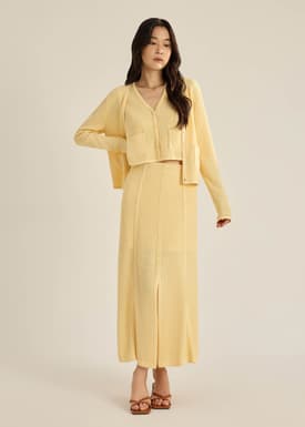 Trina Waffle Knit Boxy Cardigan