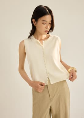 Anjali Scallop Edge Knit Top