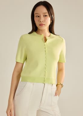 Dawn Scallop Edge Knit Cardigan