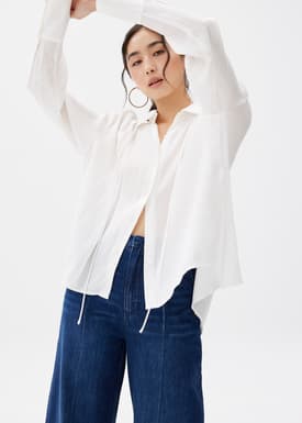 Crinkled Button Down Shirt