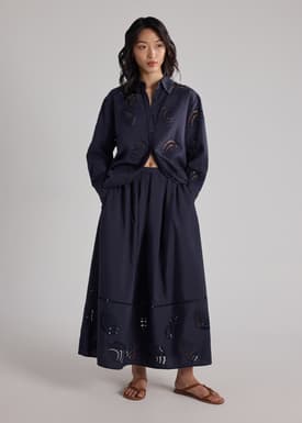 RuchedReady® Shirt in Tidal Escape Broderie