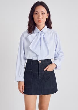 Striped RuchedReady® Shirt With Sash