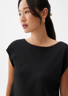 Reversible Satin Shell Top
