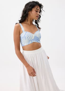 BraFree by LB Cropped Bustier Top in Kekana