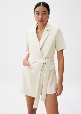 Tailored Belted A-line Romper