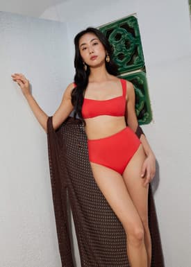 Love Bonito x cheak High Waist Cheeky Bikini Bottom