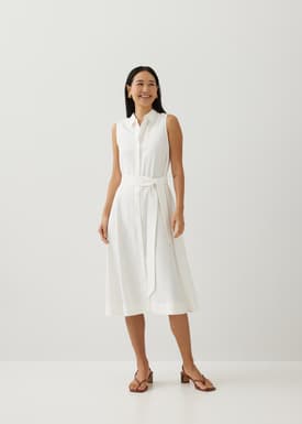Graziela Collared Trapeze Midi Dress